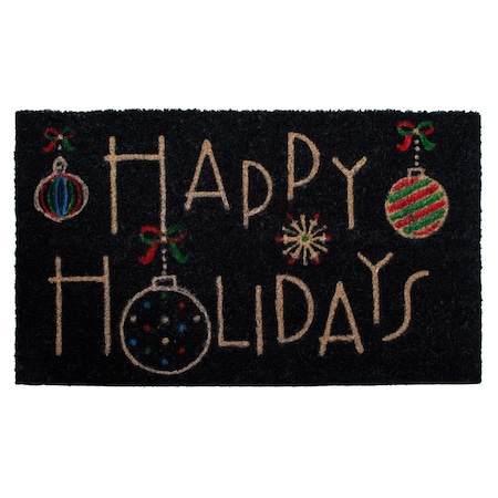 Configuracion 17 x 29 in. Happy Holidays Rectangular Doormat Multi Color CO3357262